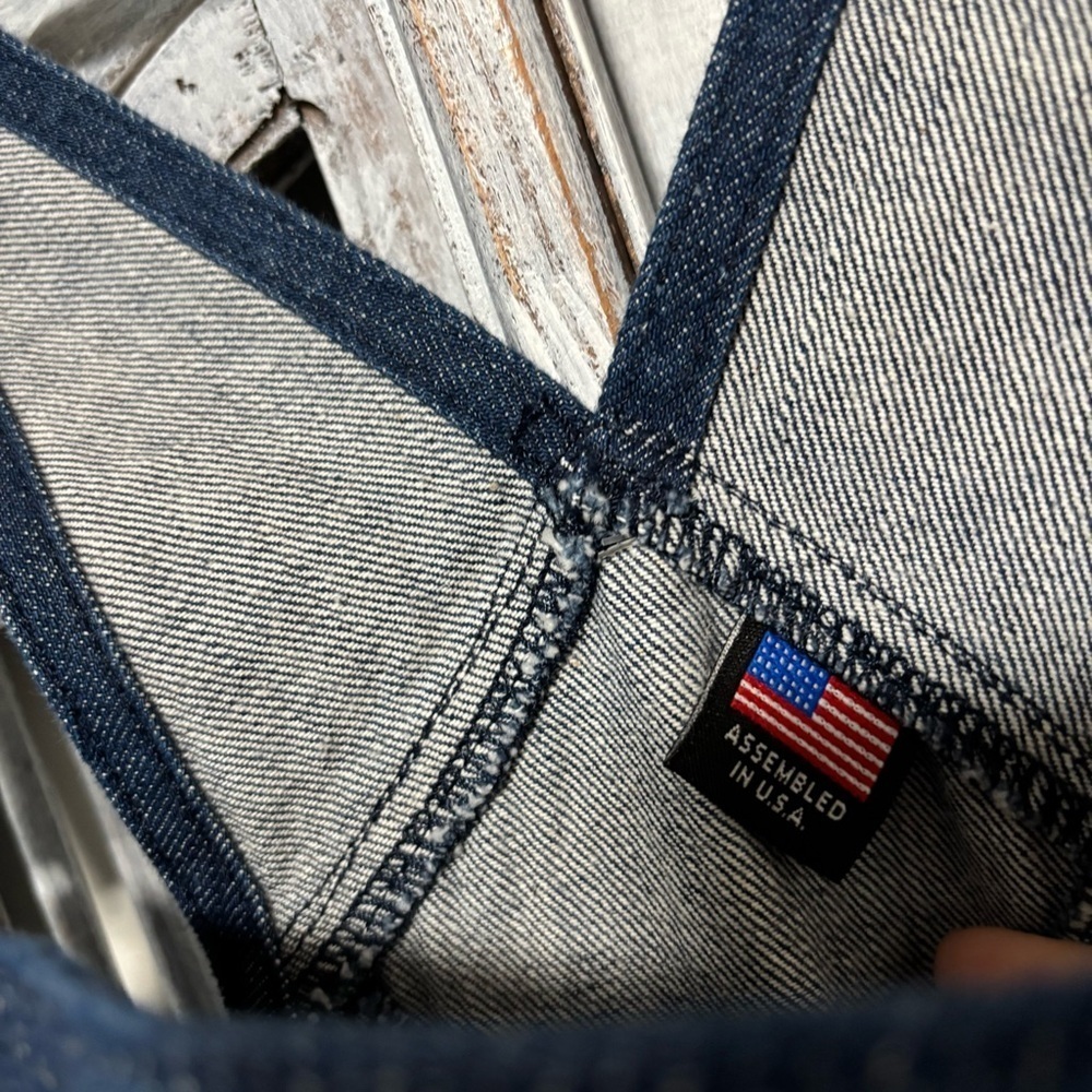 NEW Patagonia Dark Blue Steel Forge Denim Straight Leg Bib Overalls - Picture 13 of 15